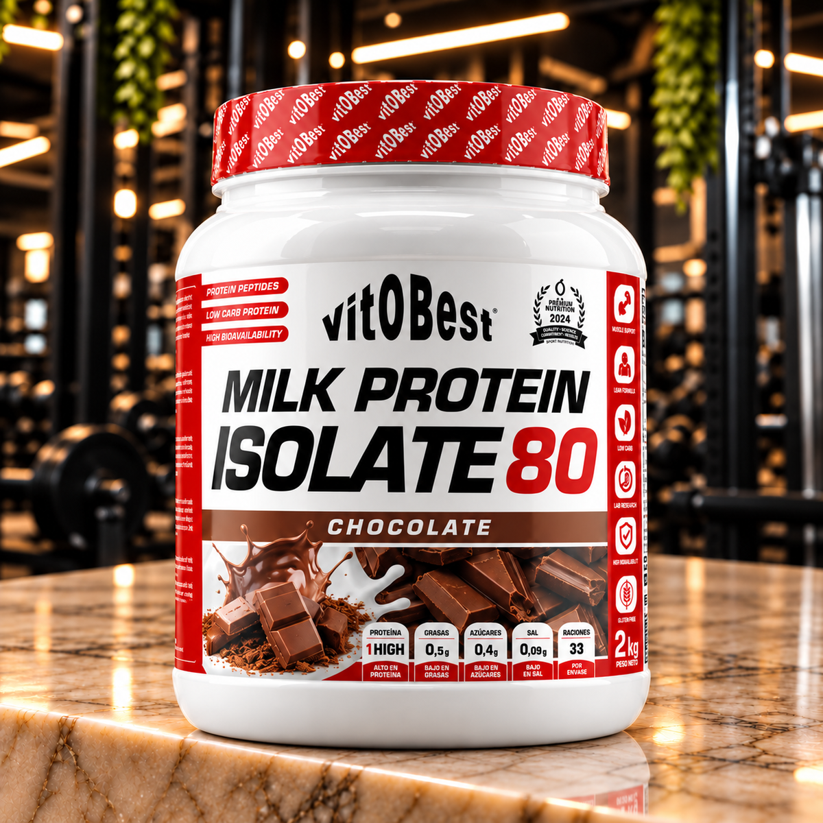 Vitobest Milk Protein Isolate 80 2 kg – Chocolate
