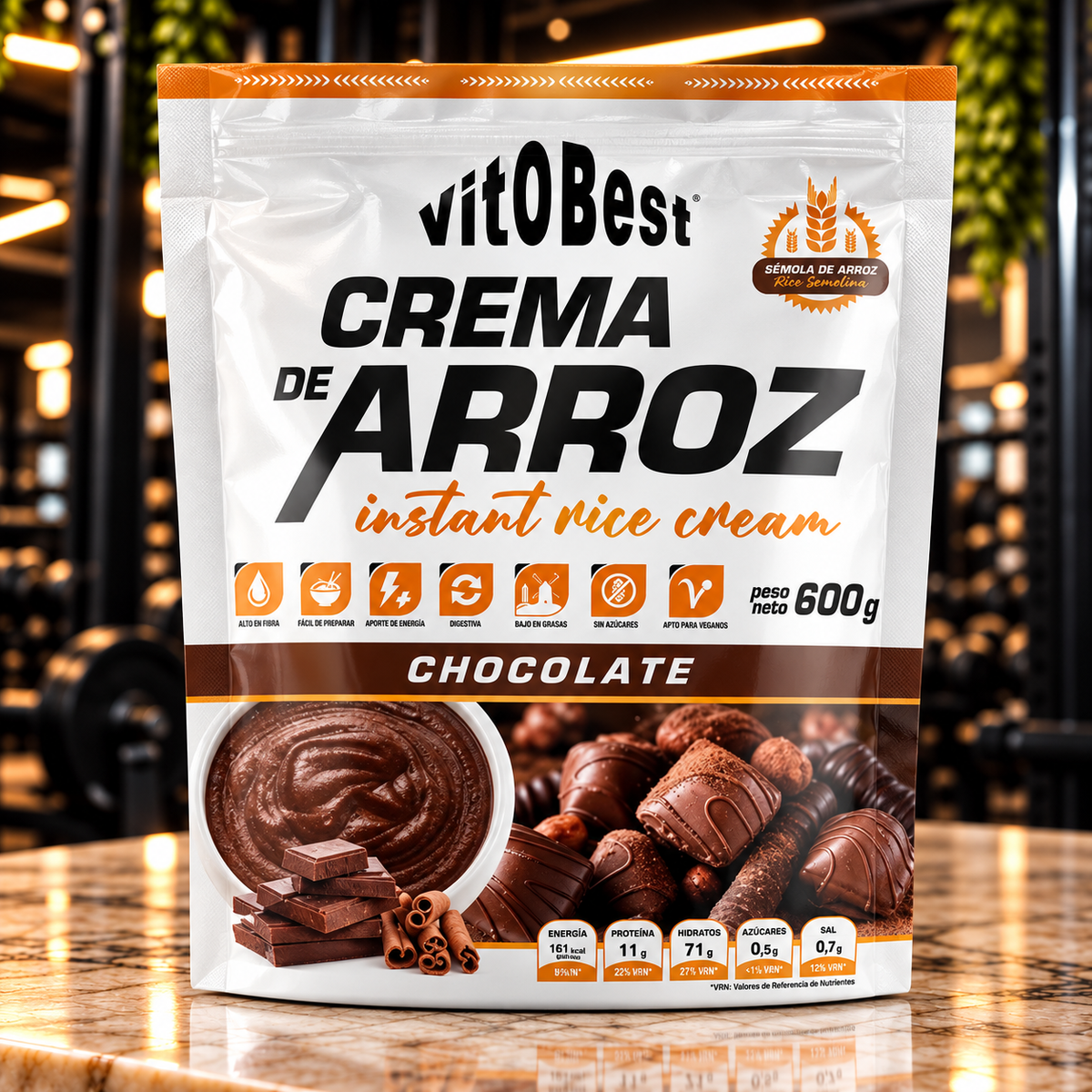 Vitobest Crema de Arroz 600 g – Chocolate