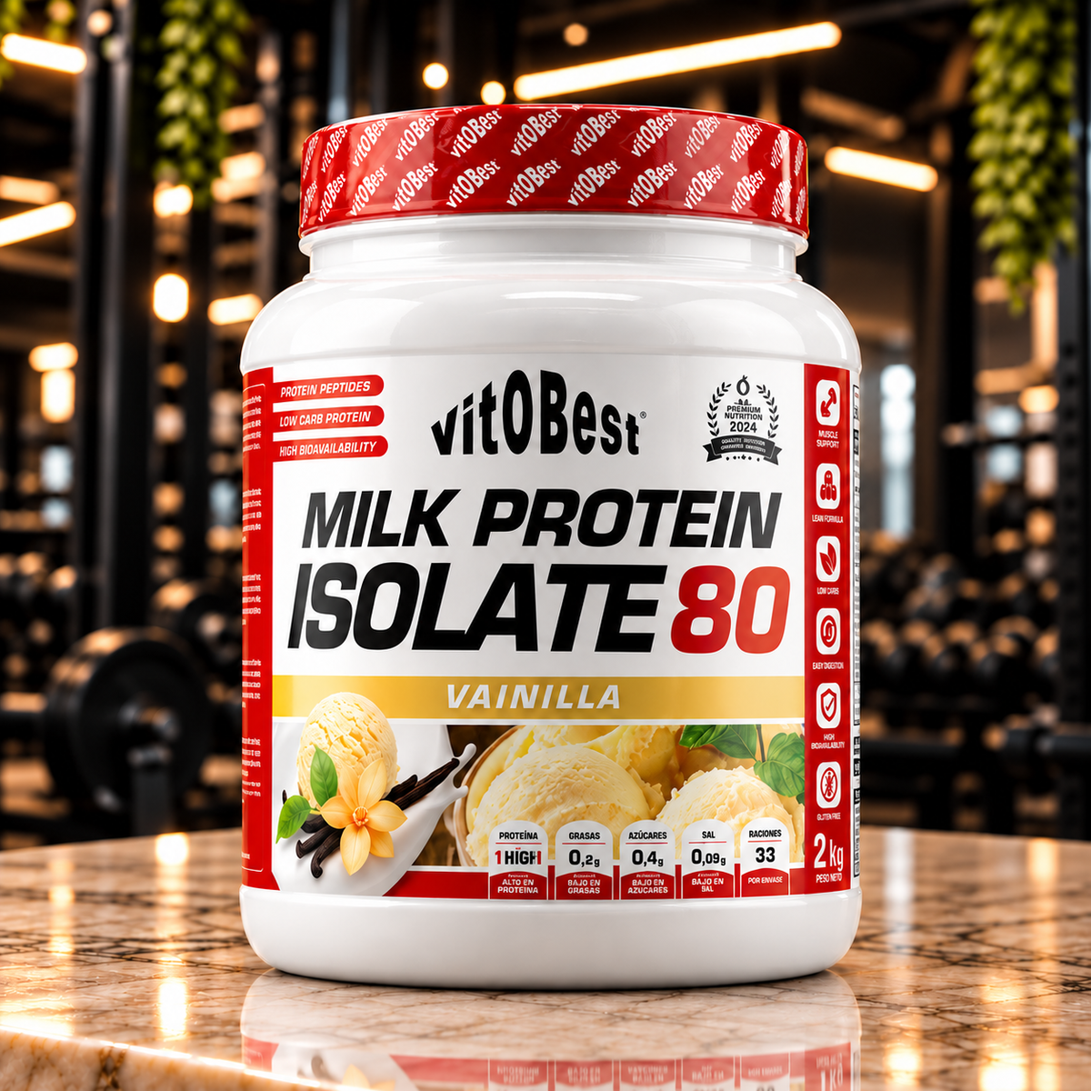 Vitobest Milk Protein Isolate 80 2 kg – Vainilla
