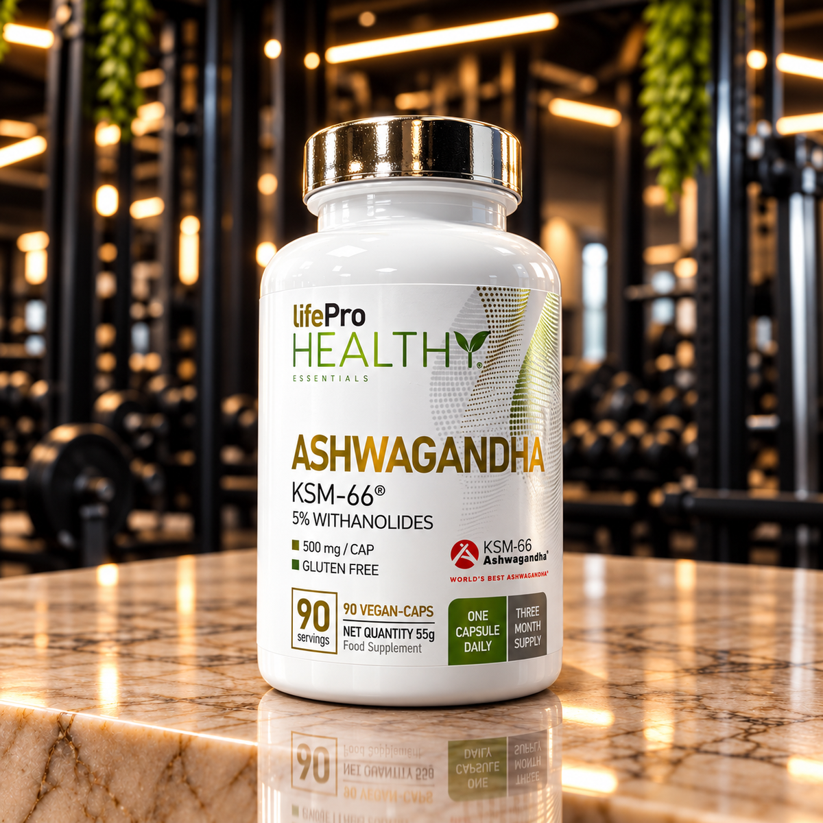 Life Pro Ashwagandha KSM-66 500 mg – 90 Vegan Caps
