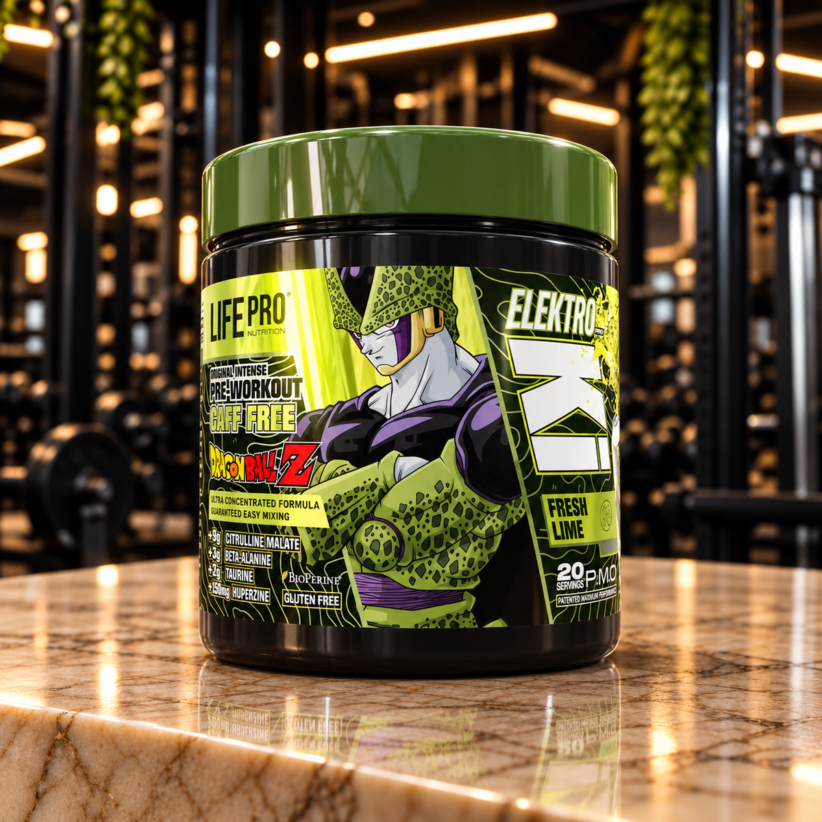 Life Pro Electro Ki Caff Free Dragon Ball Z 400 g – Fresh Lime